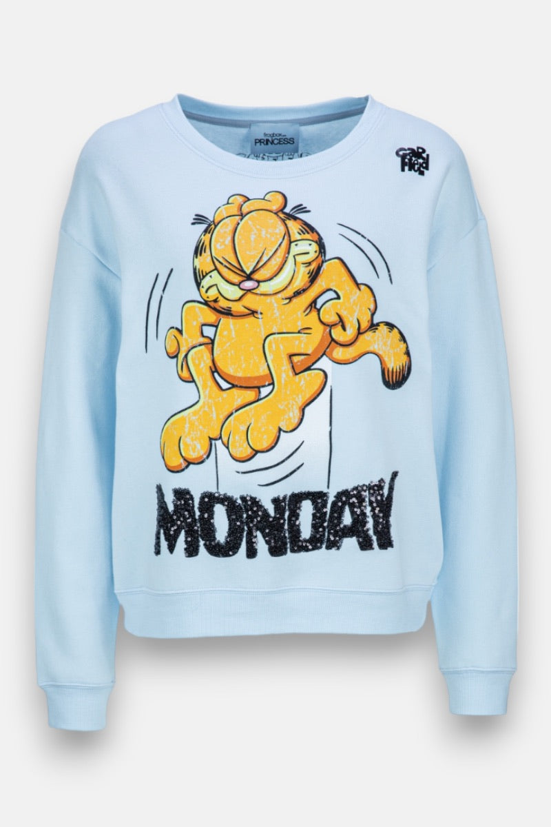 Princess Goes Hollywood - Garfield Monday Sweatshirt in Light Blue