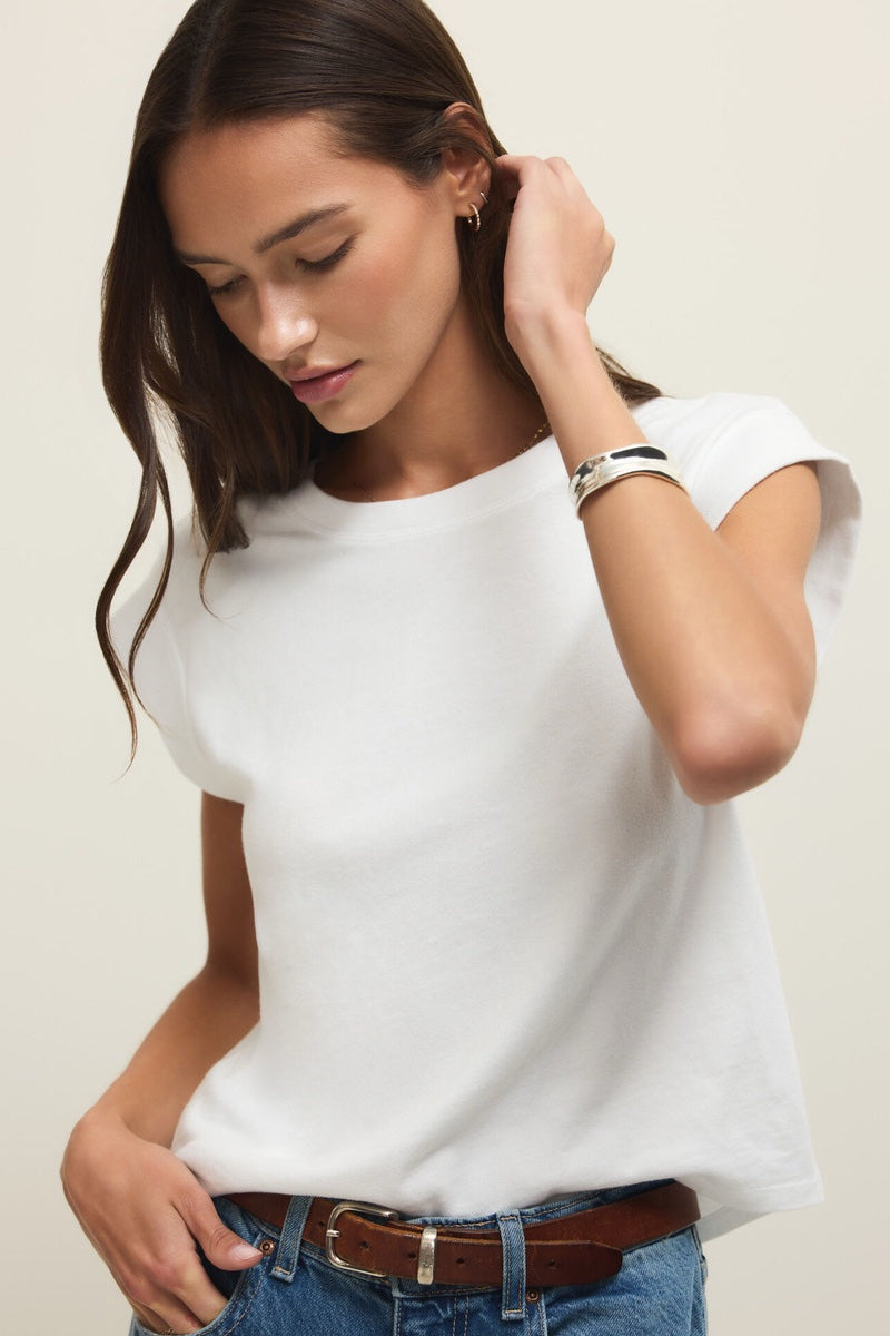 Z Supply - Camino Jersey Top in White, Toronto, Yorkville @Heidi-Ho2