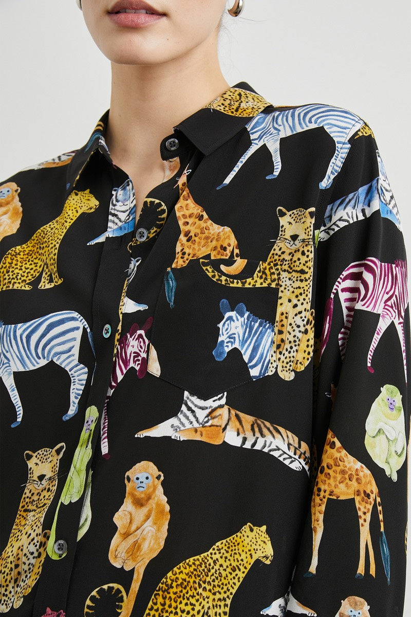 Rails - Chemise Kate avec motifs d'animaux illustrés