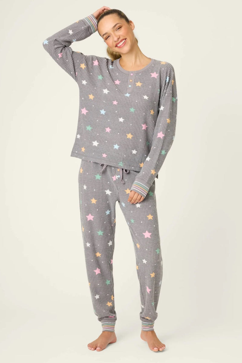 PJ Salvage -  Ski Jammie Classic PJ Set in Charcoal