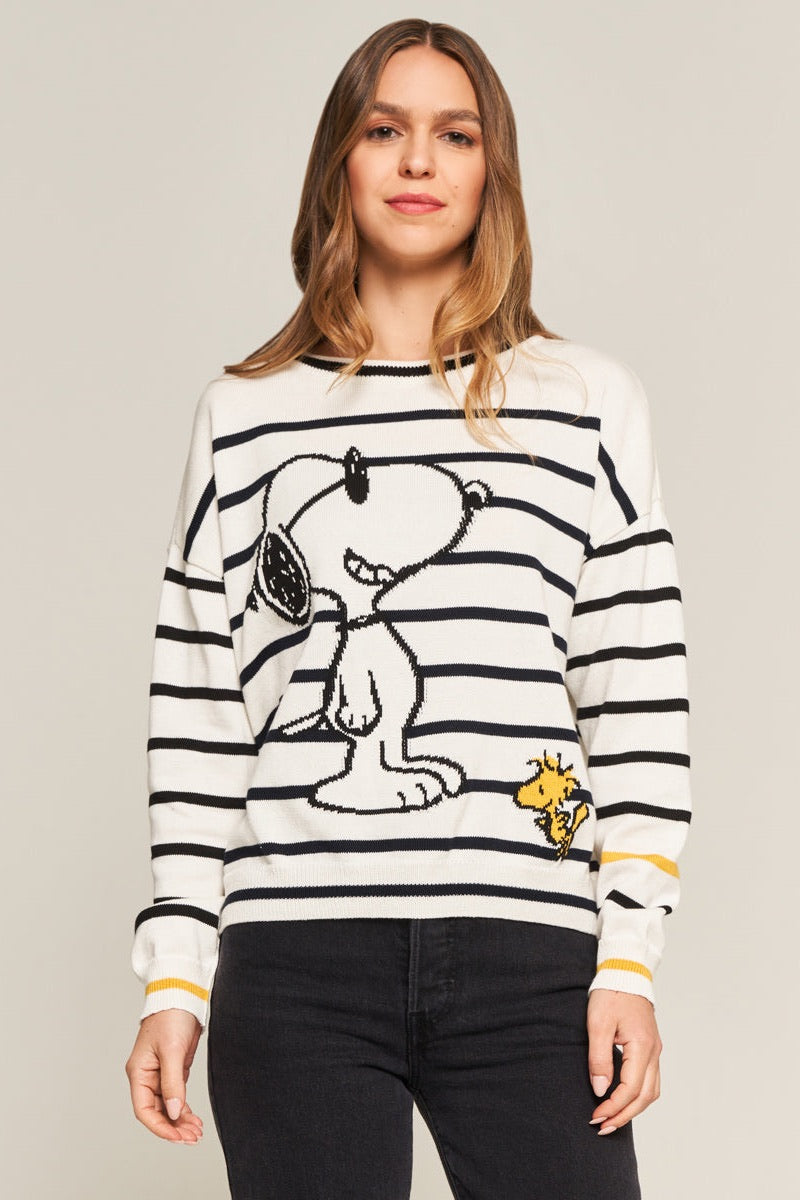 Princess Goes Hollywood - Snoopy B/W Striped Sweater