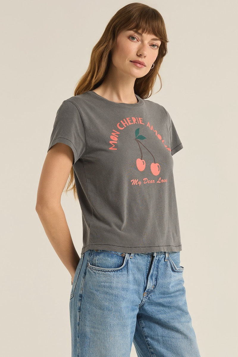 Z Supply - Cherry Tourist Tee in Charcoal Moon