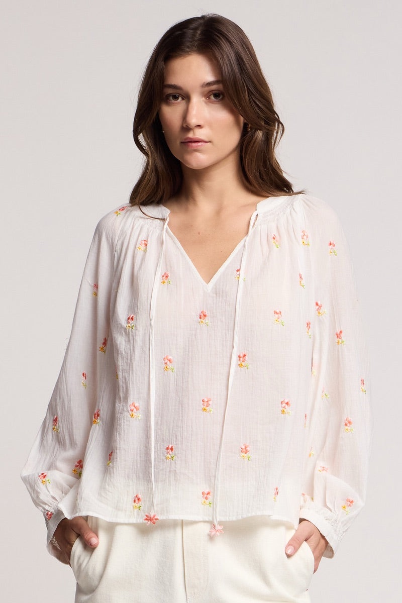 Velvet - Sylvie Embroidery Top in White @Heidi-Ho2 Yorkville Village