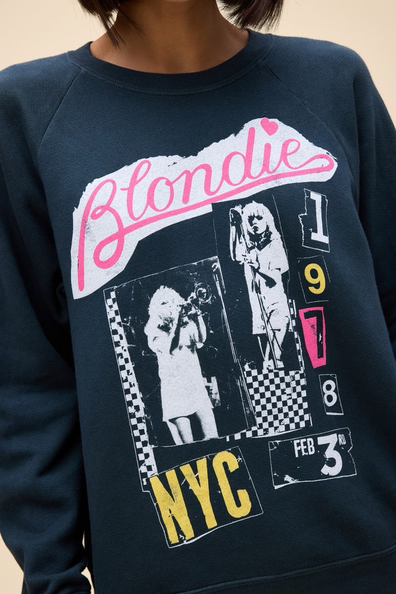 Daydreamer - Blondie Valentine Collage Sweatshirt in Vintage Black