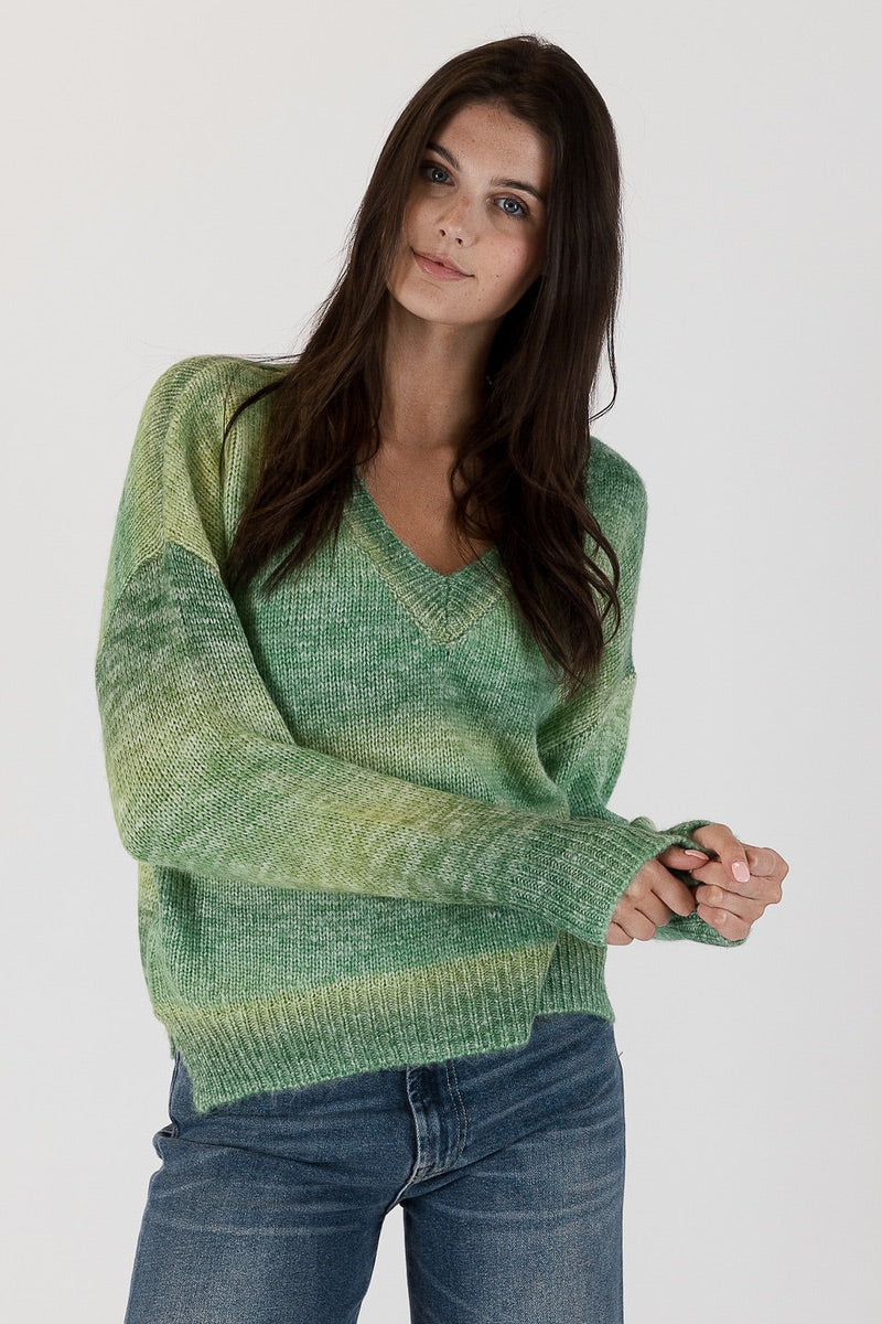 Lyla & Luxe - Jaime Ombre Sweater In Green  no