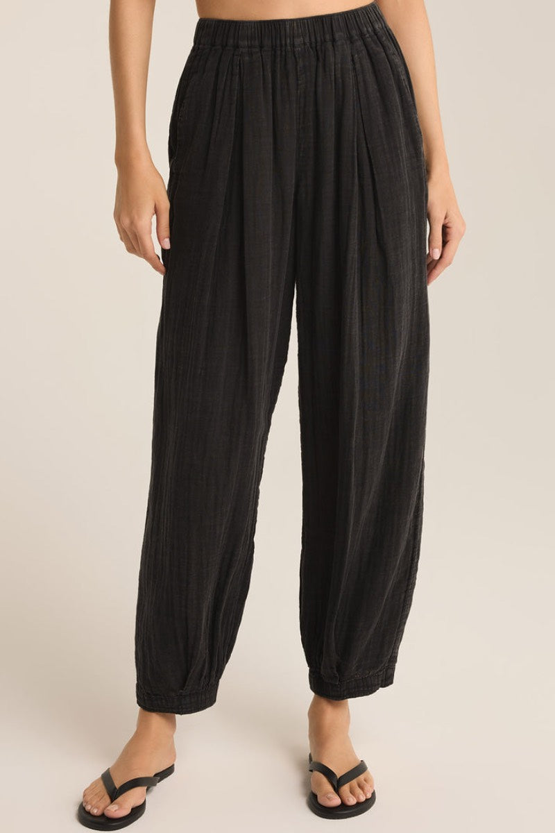 Z Supply - Step Out Gauze Pants in Black