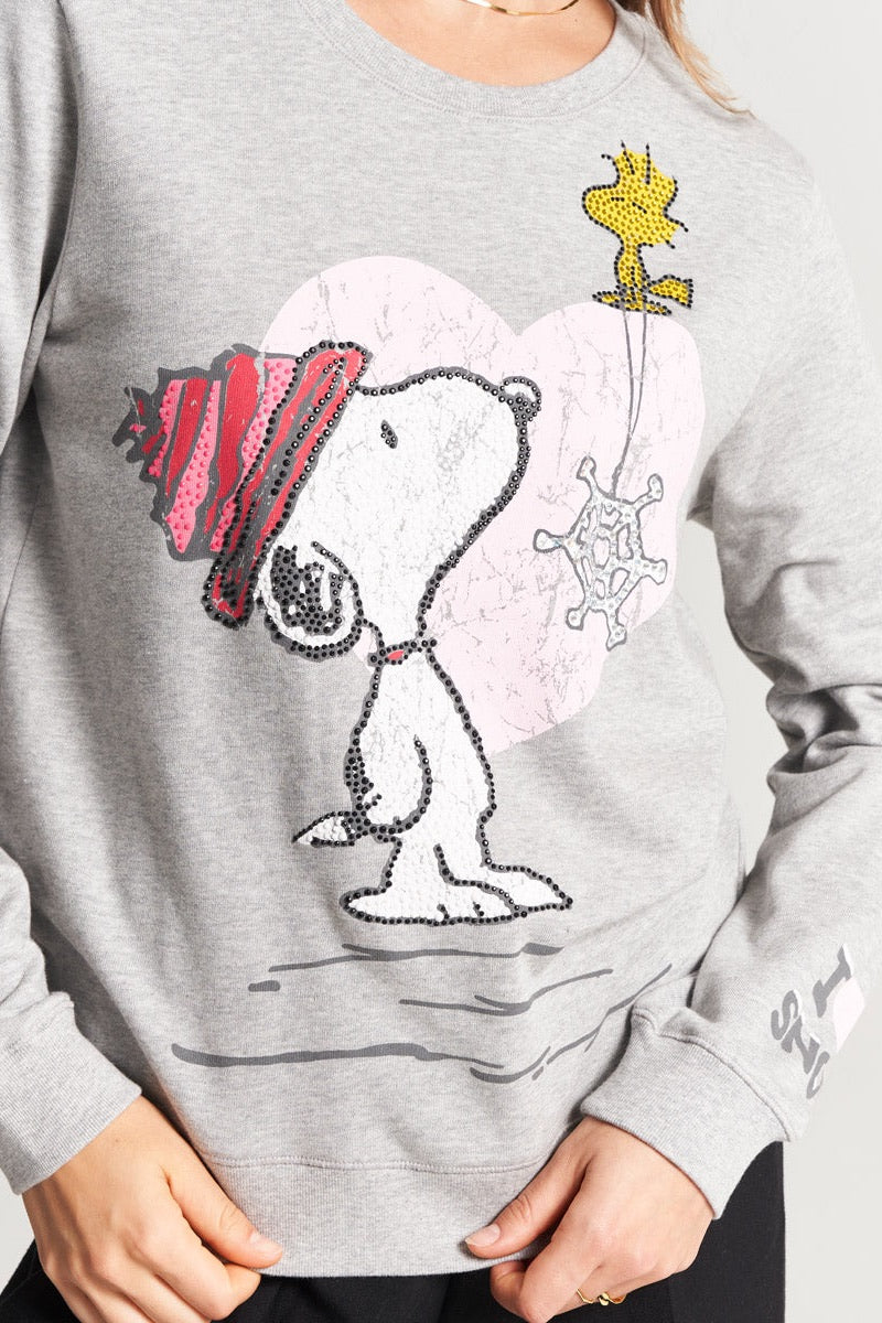 Princess Goes Hollywood - Snoopy Sweatshirt in Grey