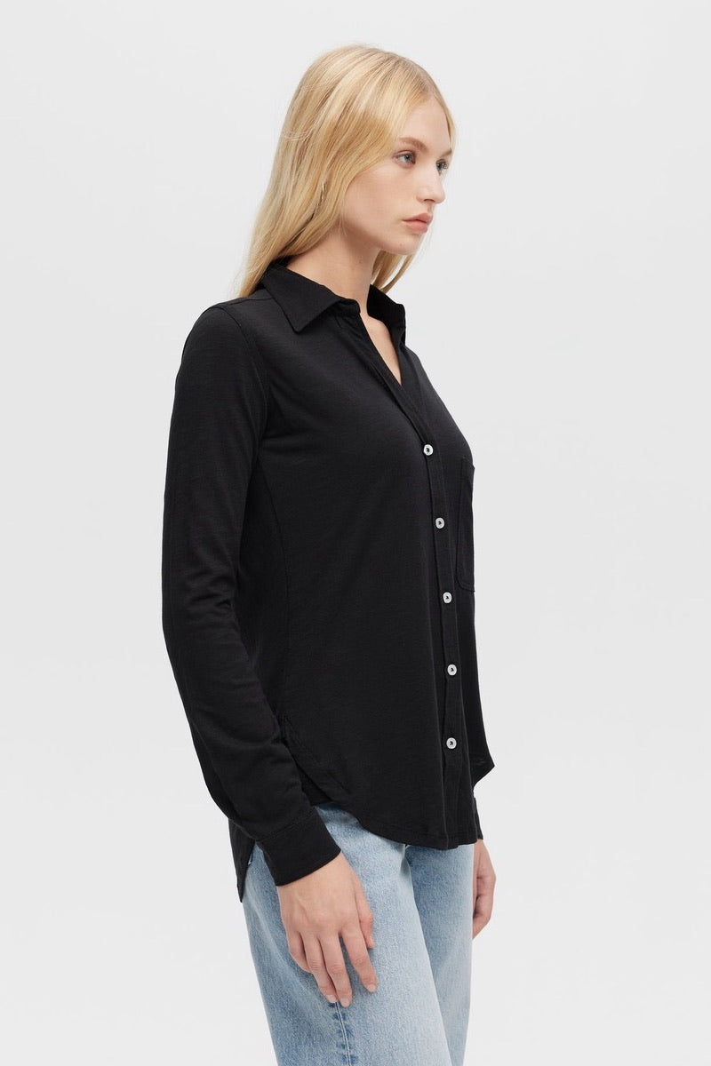 CHRLDR -  Amrat Jersey Blouse in Black