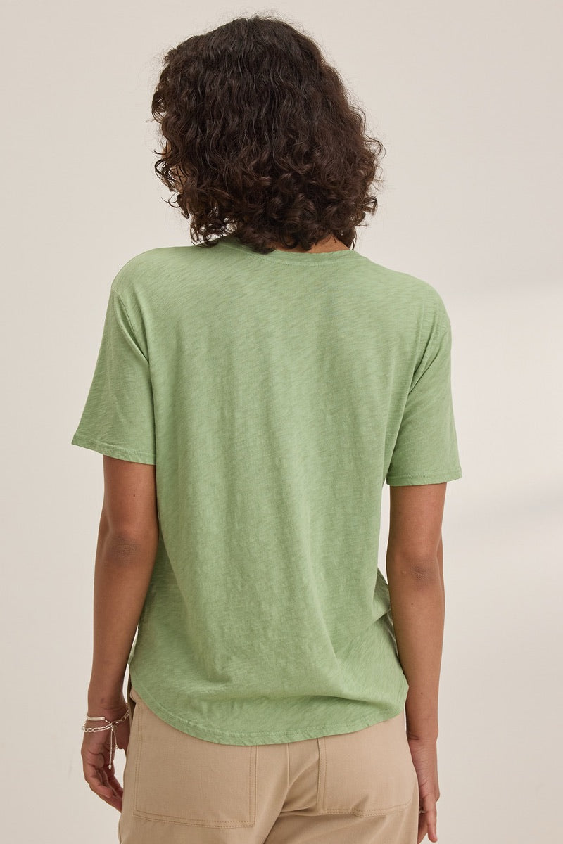 Velvet Originals - Tera Cotton Slub Tee in Sage