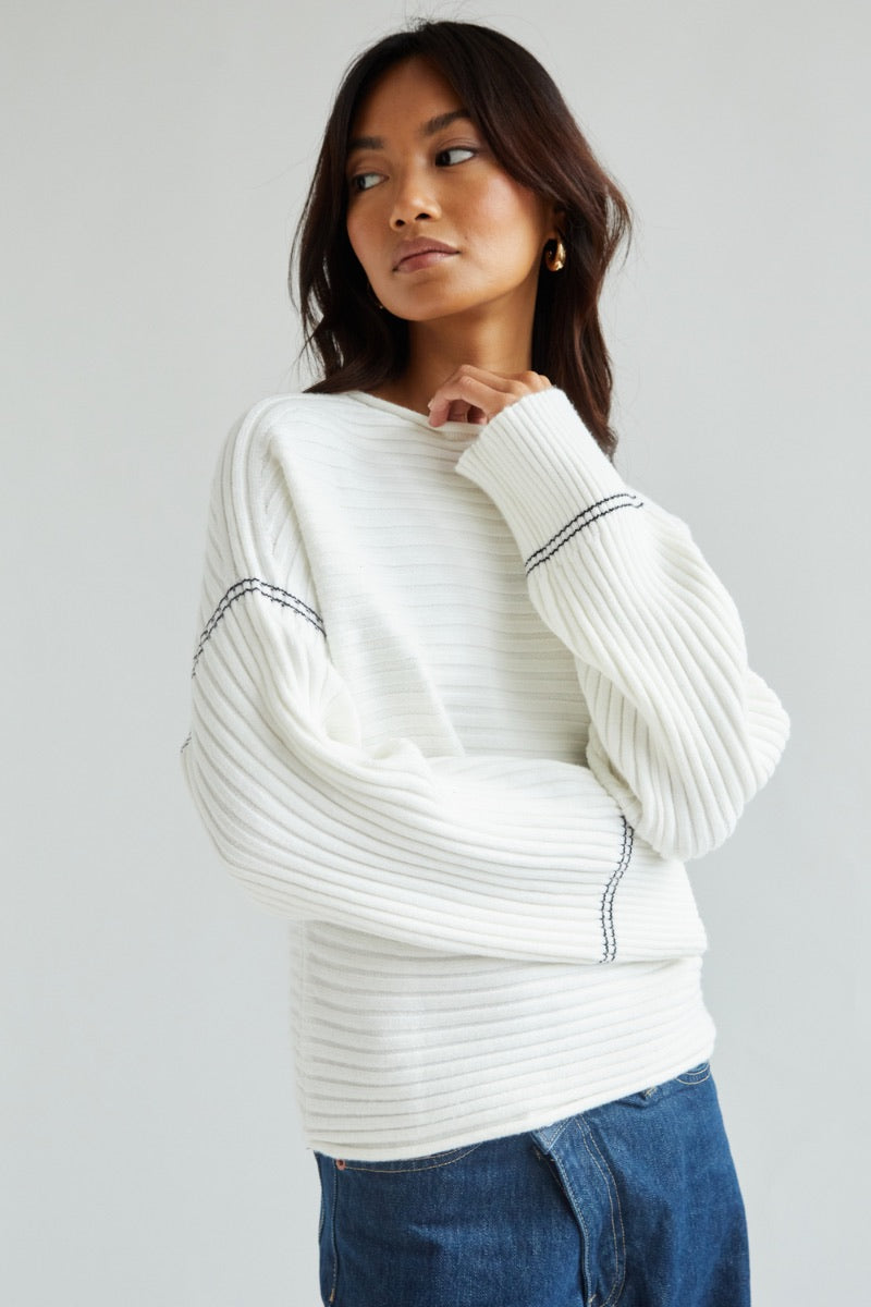 Charli - Pull Anna en ivoire