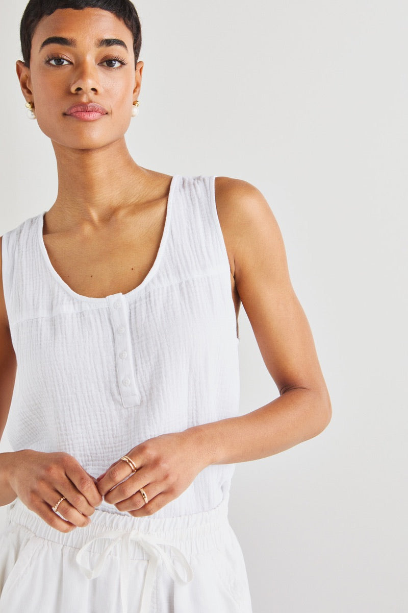 Splendid - Gauze Tank in White