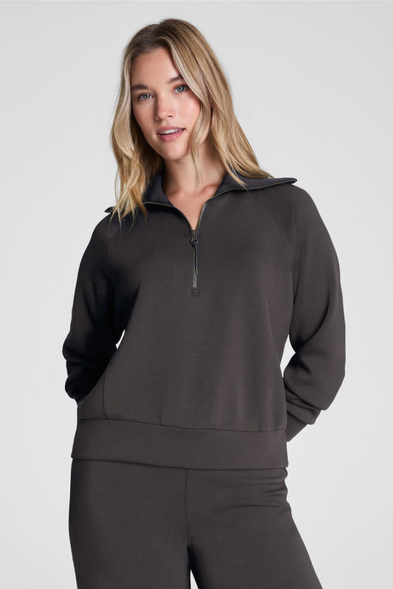 Spanx - Air Essentials Half Zip Pullover in Storm