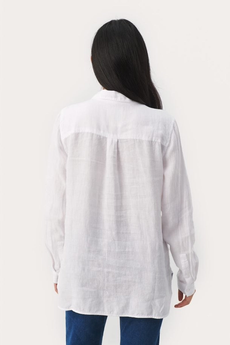 Part Two - Kivas Linen Shirt in Bright White