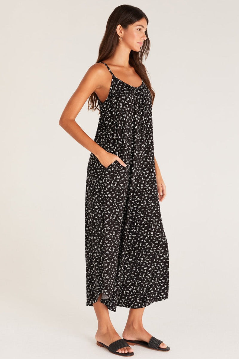 Z Supply - The Ditsy Flared Jumpsuit in Black