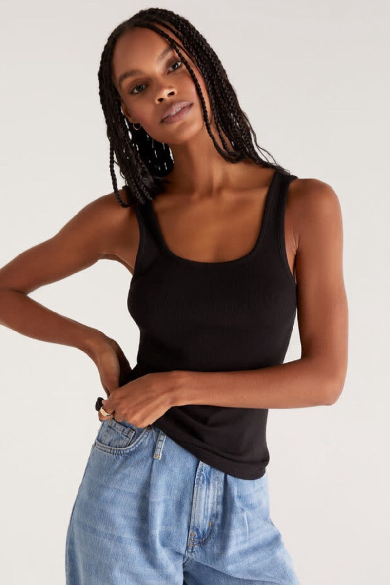 Z Supply - Audrey Rib Tank in Black