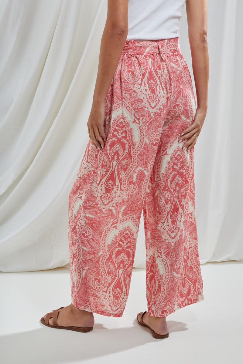 Charli - Cleo Pants in Coral Print