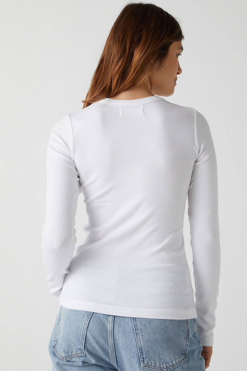 Velvet - Jenny Graham Camino DS Modal Rib L/S in White