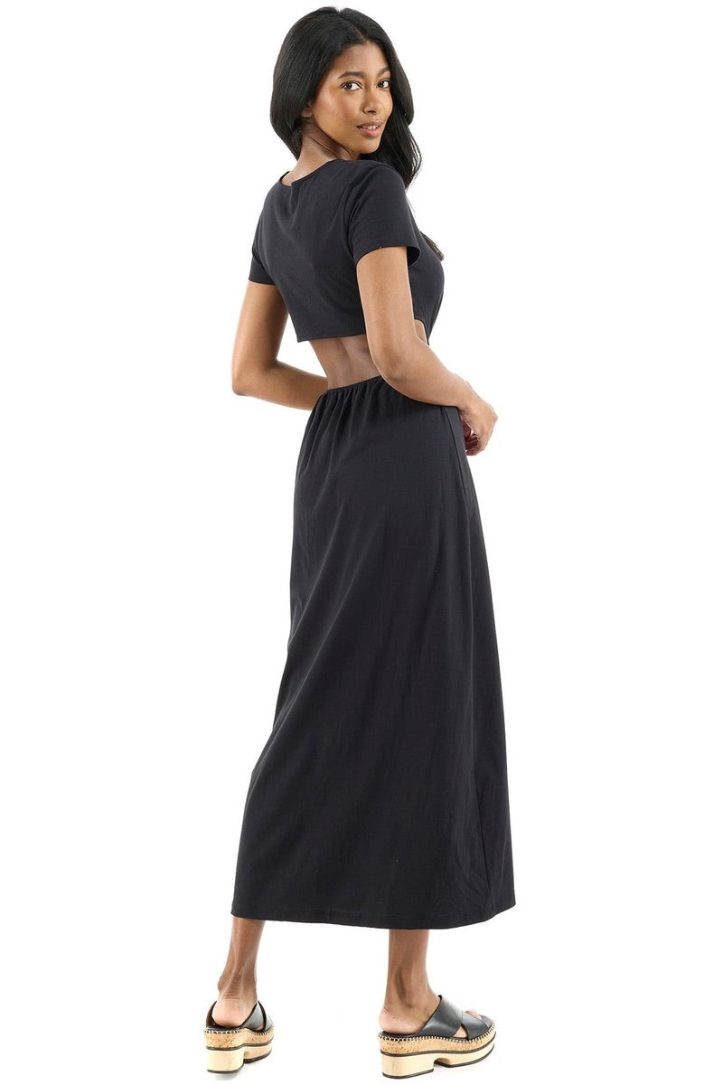 CHRLDR - Naomi Open Back Maxi Dress in Black