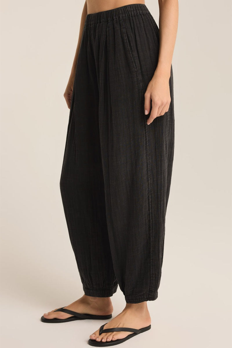 Z Supply - Step Out Gauze Pants in Black