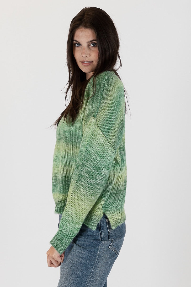 Lyla & Luxe - Jaime Ombre Sweater In Green  no