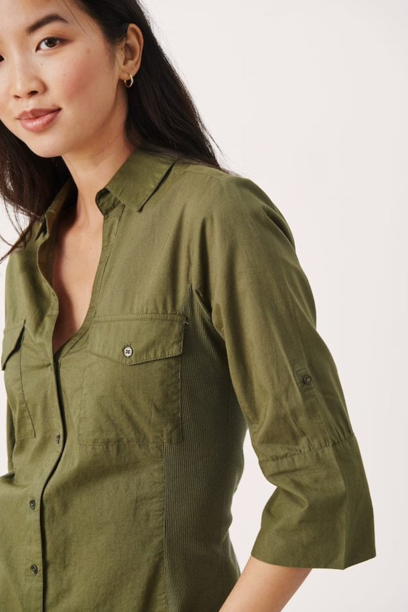 Part Two - Cortnia Top in Army Green