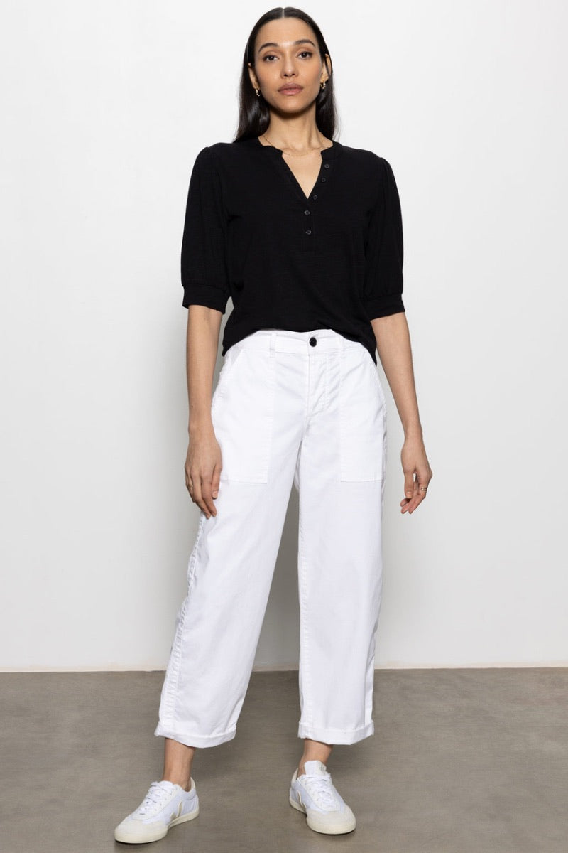 Splendid - Cruiser Semi High Rise Chino Pant in Bleached White