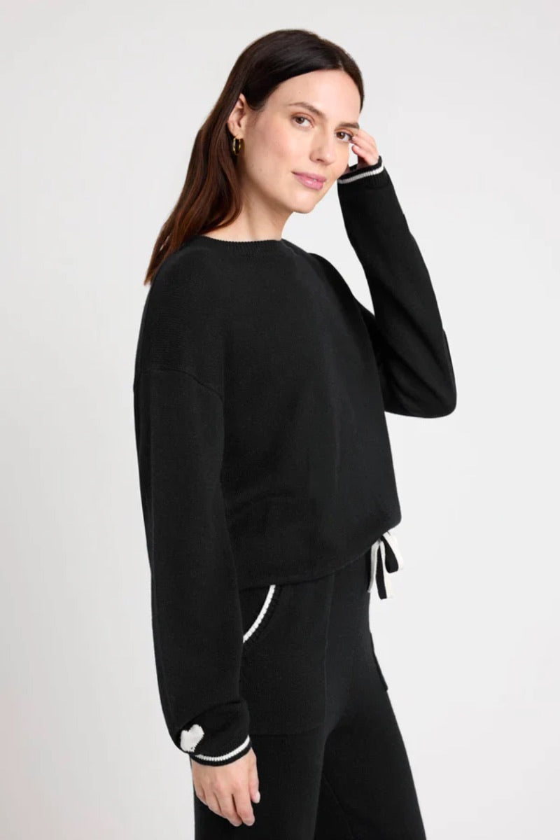 Splendid - Pull Elizabeth en noir/neige