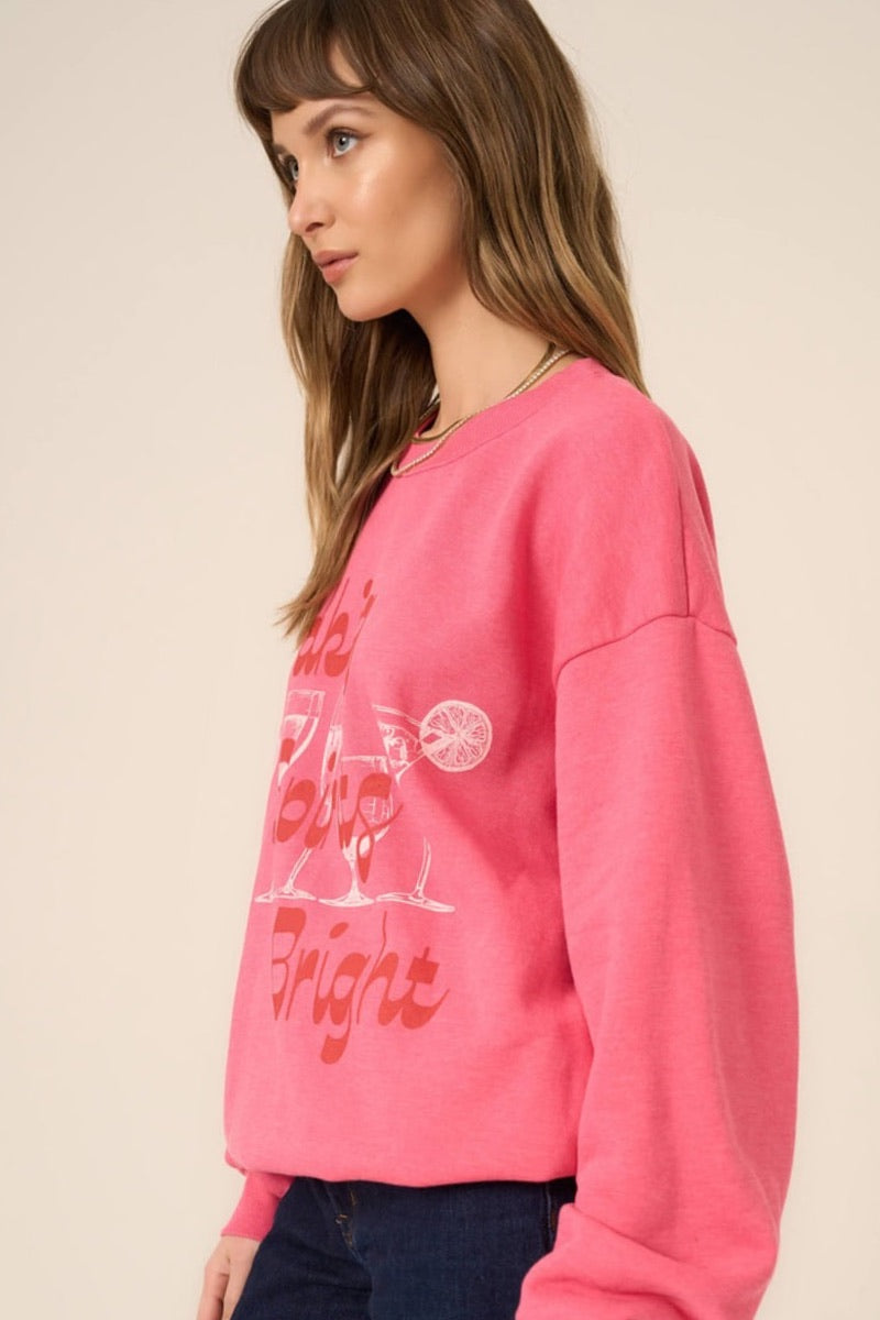 Project Social T - Making Spirts Bright Sweatshirt in Raspberry Blossom