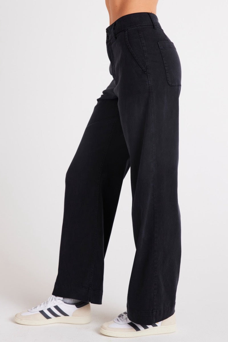 Bella Dahl - Pantalon large Sydney en noir vintage