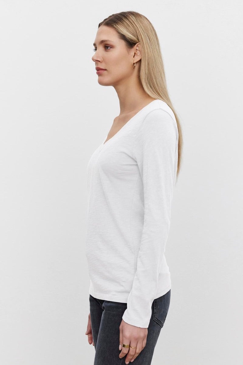 Velvet Originals- Blaire Top in White