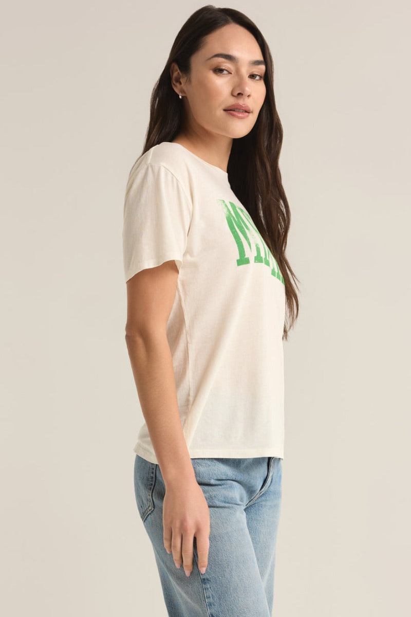 Z Supply - Merry Boyfriend Tee in Sea Salt