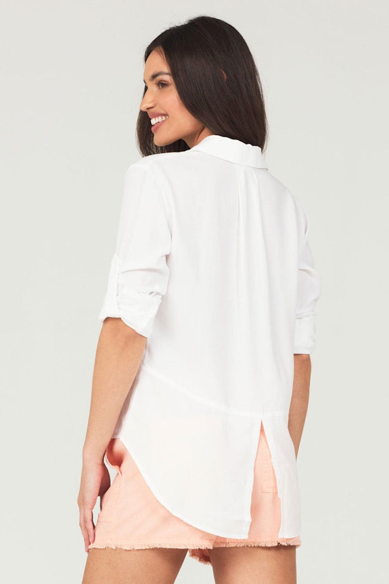 Bella Dahl - Split Back Button down Shirt in White