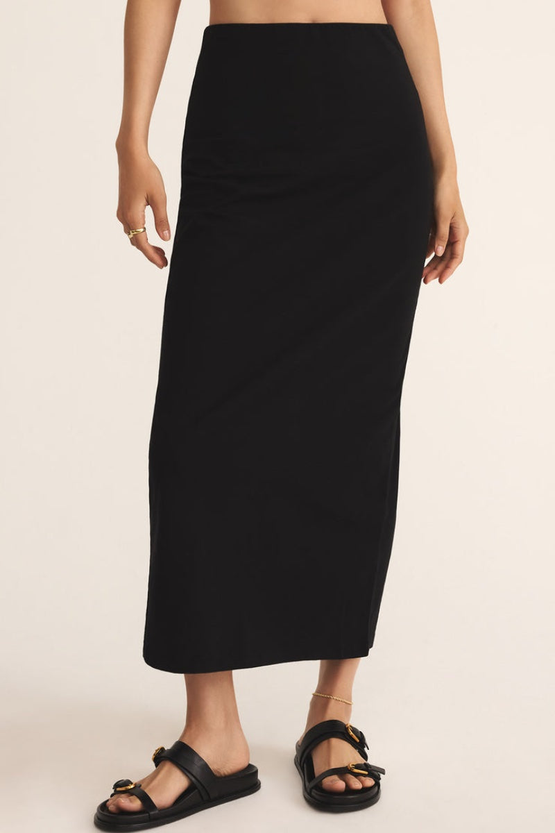 Z Supply - Gail Midi Skirt in True Black