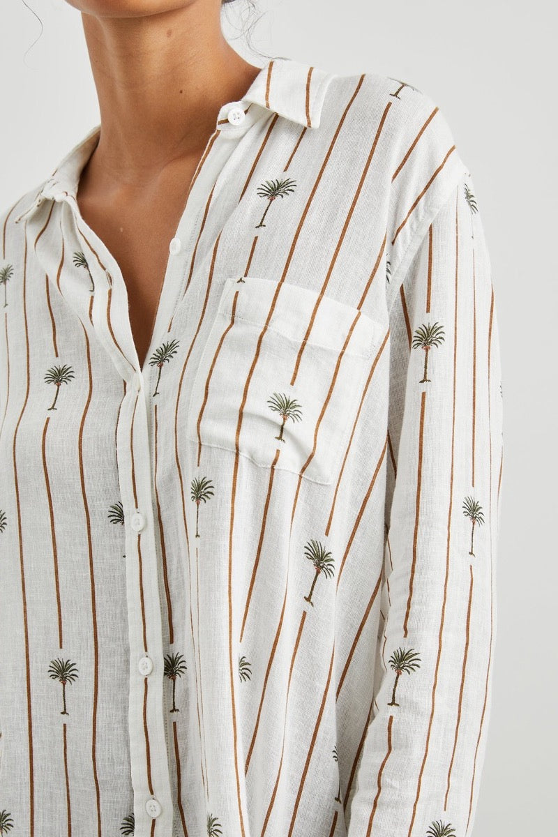 Rails - Charli Shirt in Stripe Palms