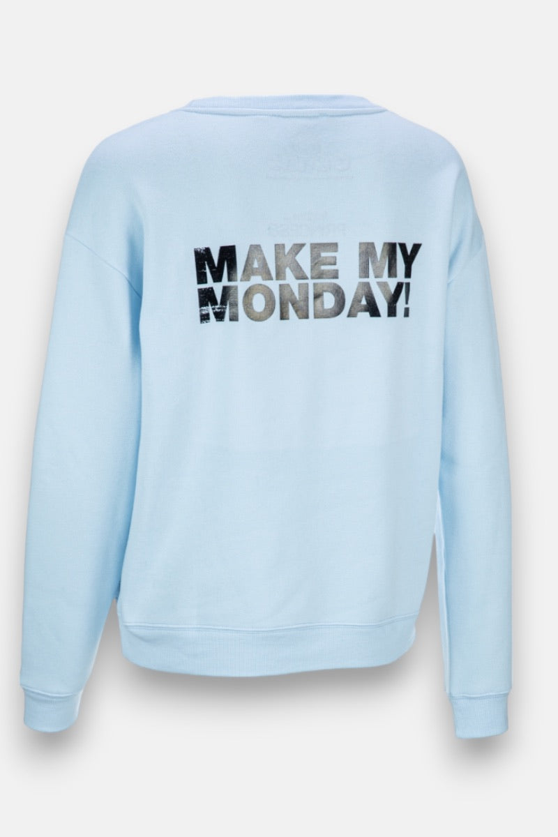 Princess Goes Hollywood - Garfield Monday Sweatshirt in Light Blue