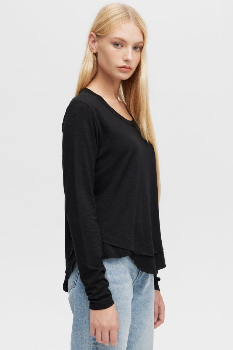 CHRLDR -  Ava Long Sleeve Tee in Black