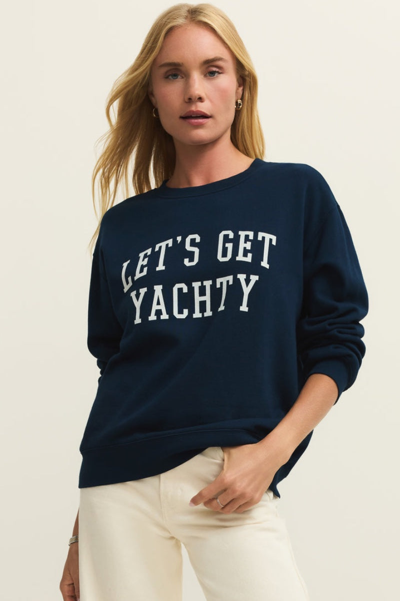 Z Supply - Yachty Boyfriend Sweatshirt in Eclipse