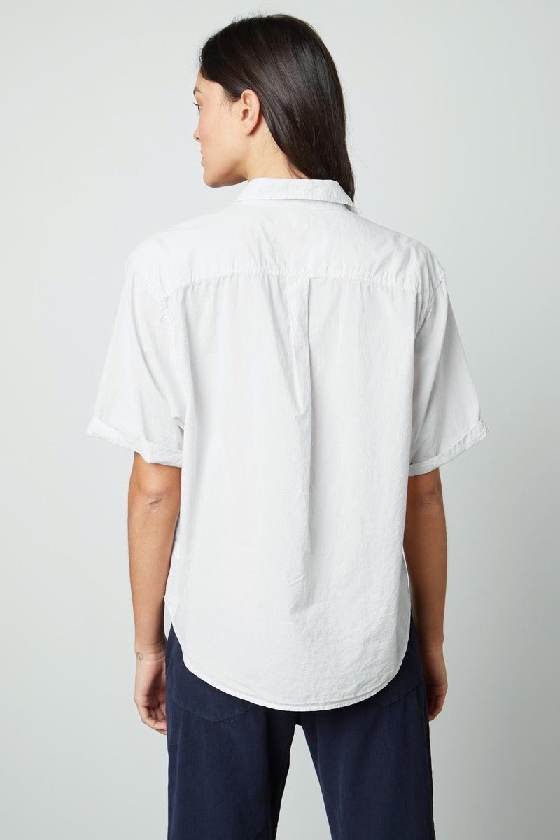 Velvet - Shannon Cotton S/S Shirt in White