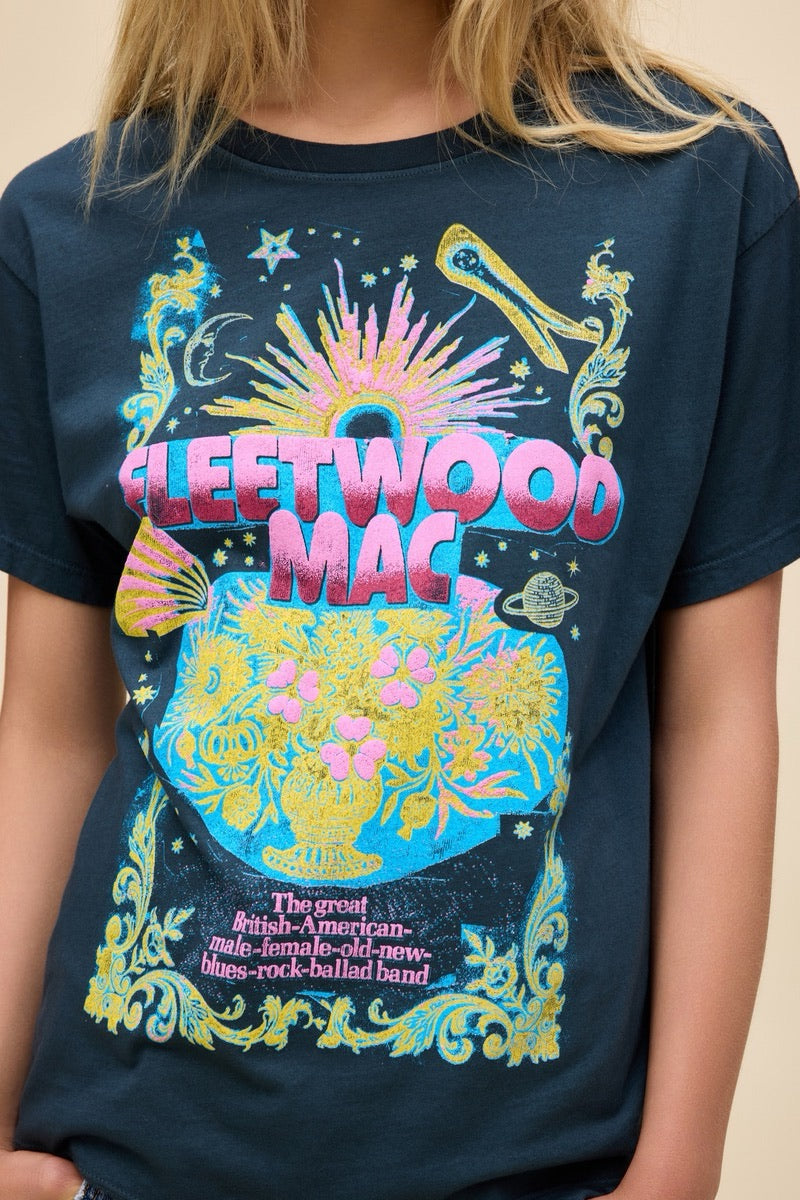 Daydreamer - Fleetwood Mac Celestial Bouquet Tee in Vintage Black