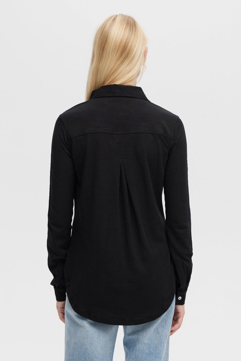 CHRLDR -  Amrat Jersey Blouse in Black