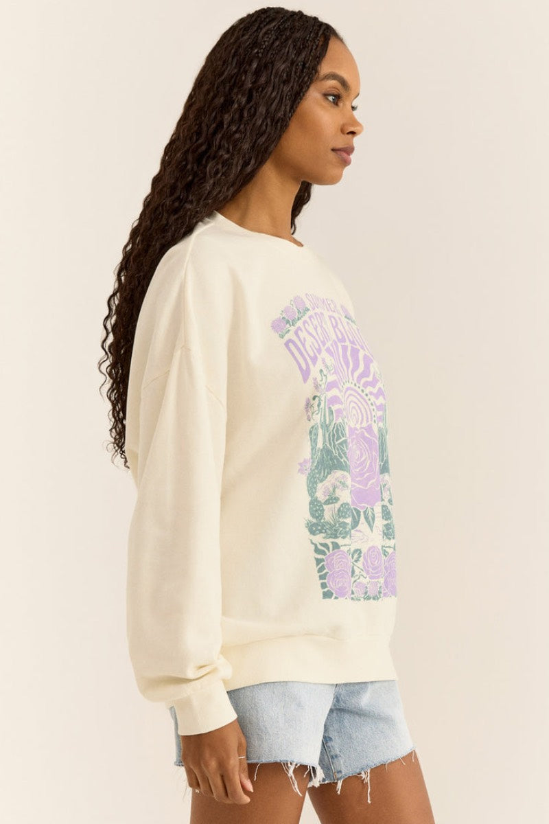 Z Supply - Blooming Sunday Sweatshirt in Sea Salt