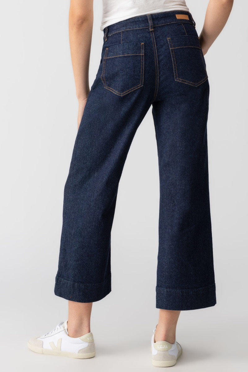 Sanctuaire - Pantalon en denim marine