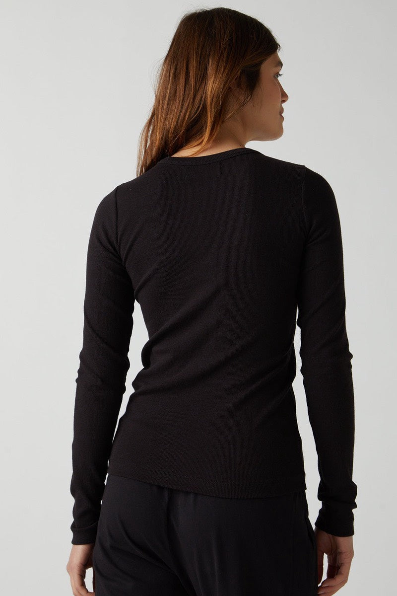 Velvet - Jenny Graham Camino DS Modal Rib L/S in Black