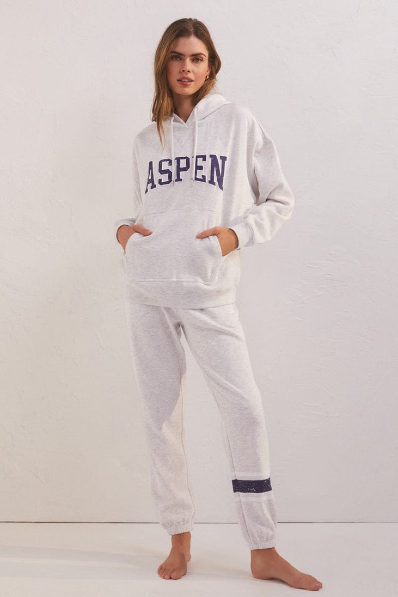 Z Supply -  Oversized Aspen Hoodie in Light Grey