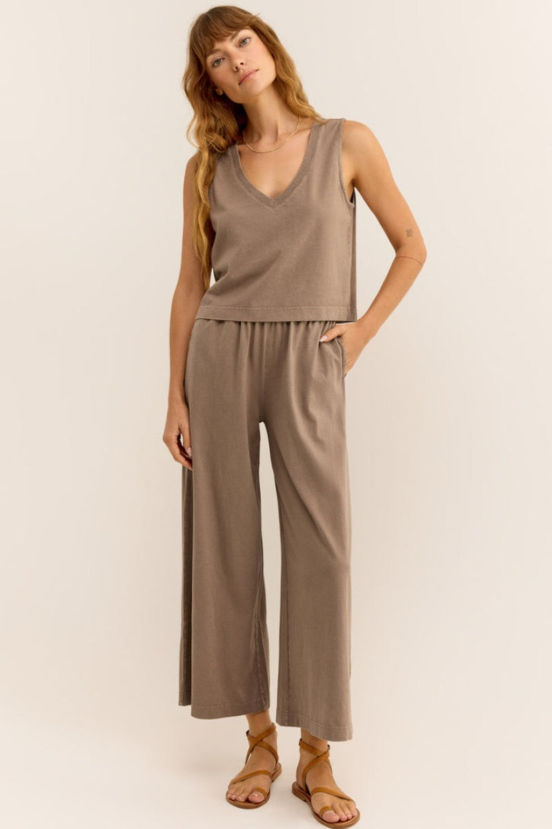 Z Supply - Scout Jersey Flare Pocket Pant in Iced Coffee