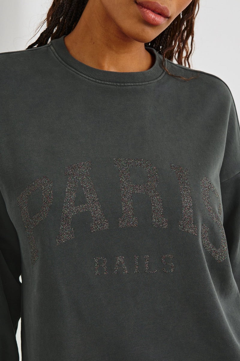 Rails - Sweat-shirt Varsity à paillettes parisiennes