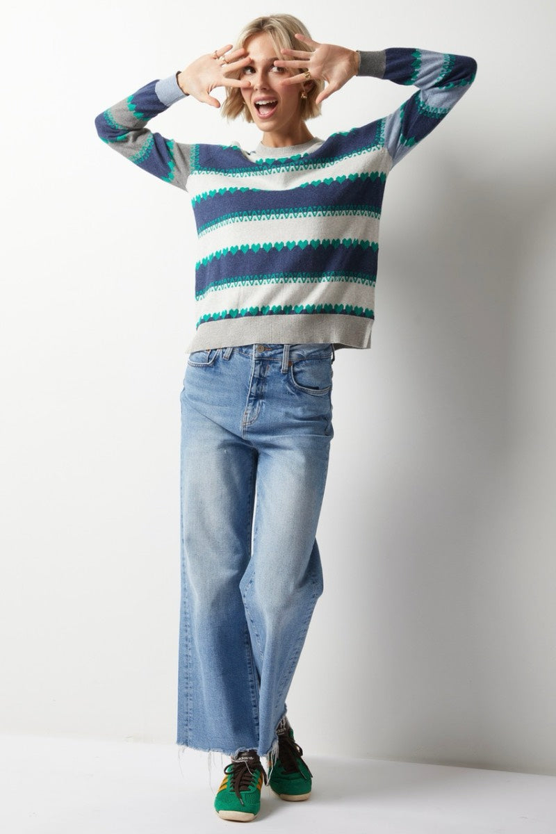 Zaket & Plover -  Heartfelt Sweater in Denim