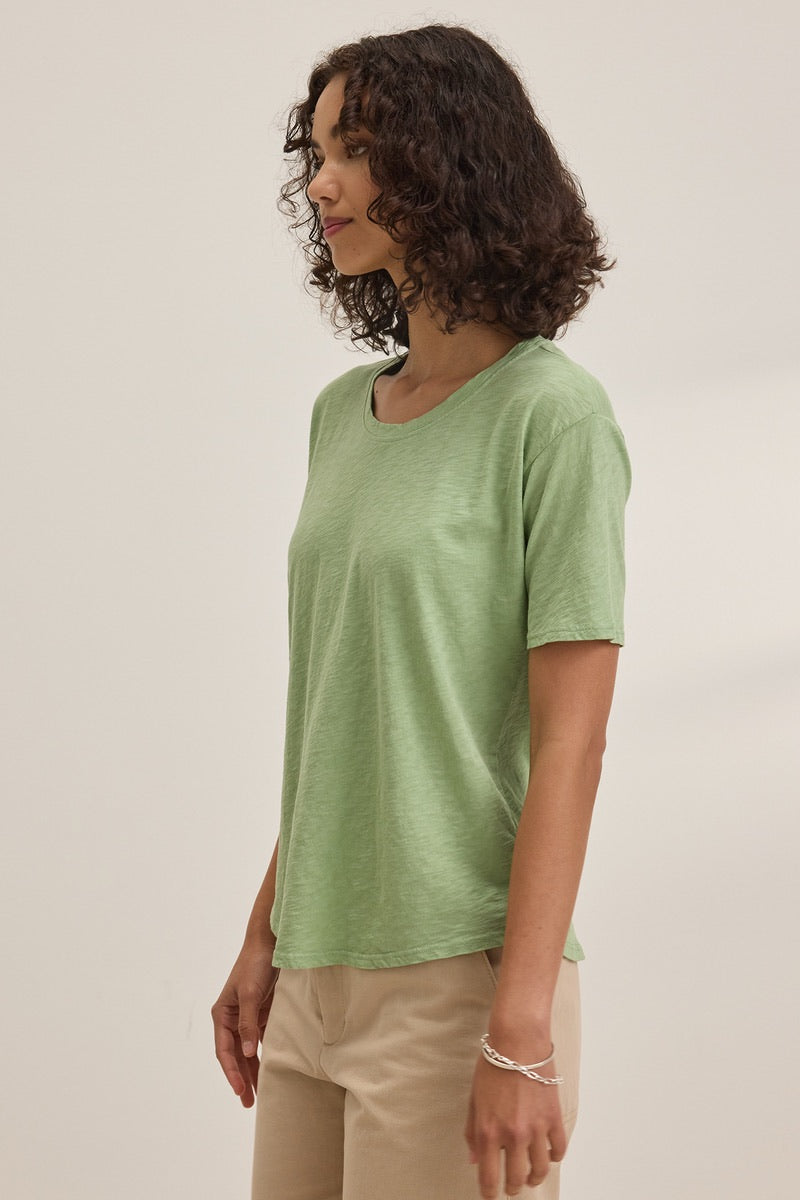 Velvet Originals - Tera Cotton Slub Tee in Sage