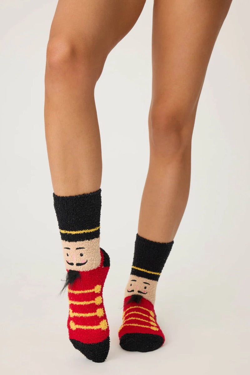 PJ Salvage - Nut Cracker Fun Socks in Black