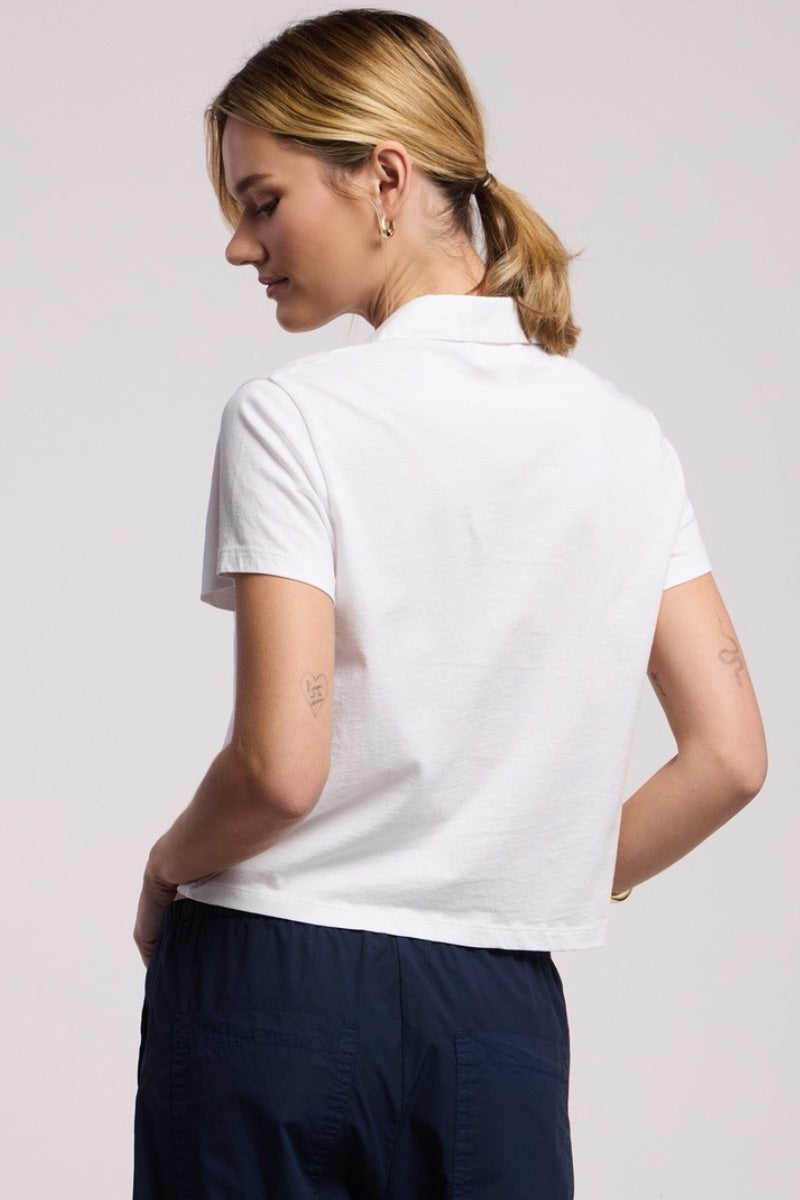Velvet - Arlene Jersey Top in White @Heidi-Ho2 Yorkville Toronto